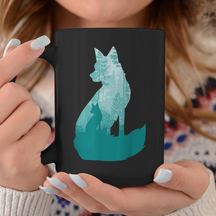 Fox Silhouette In The Forest Animal Hunter Hunting Coffee Mug Unique Gifts