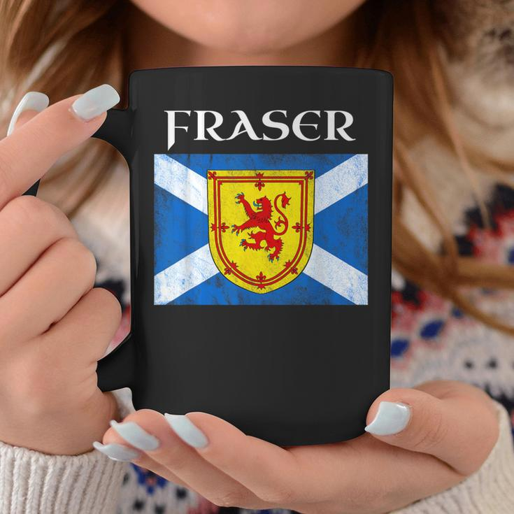 Fraser Clan Scottish Name Scotland Flag Coffee Mug Funny Gifts