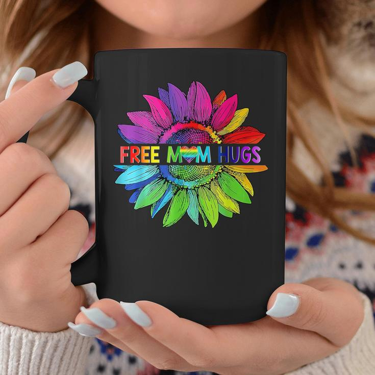 Free Mom Hugs Lgbt Pride Mom Daisy Rainbow Flower Mother Day Coffee Mug Unique Gifts