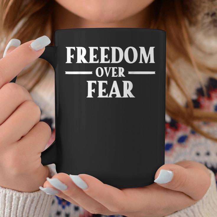 Freedom Over Fear Motivational American Veteran Positive Coffee Mug Unique Gifts