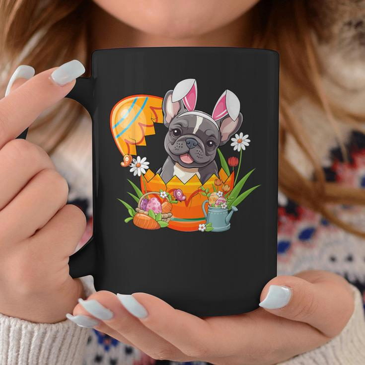 French Bulldog Rabbit Ears Easter Egg Pet Owner Women Coffee Mug Unique Gifts