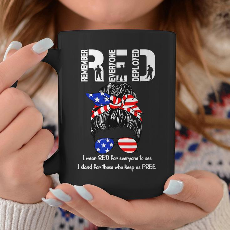 On Friday We Wear Red Military Support Troops Coffee Mug Funny Gifts