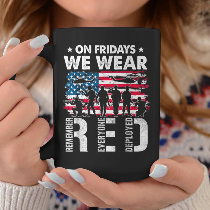 On Fridays We Wear Red Military Veteran Day Us Flag Coffee Mug Unique Gifts