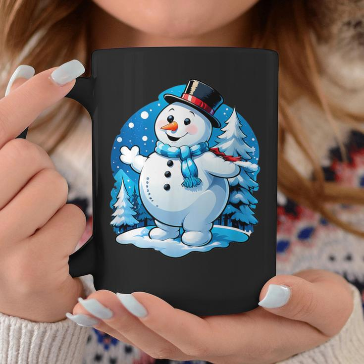 Frosty Friends Christmas Snowman In Winter Wonderland Coffee Mug Funny Gifts