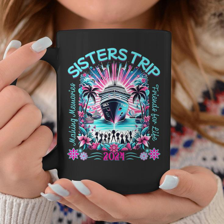 Fun Matching Girls Trip 2024 Sisters Cruise 2024 Coffee Mug Unique Gifts