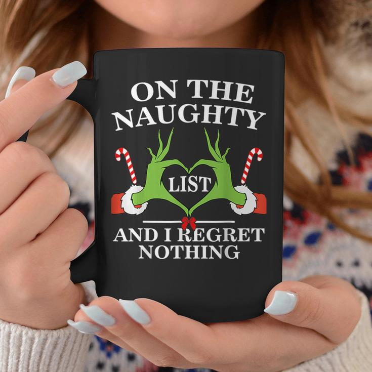 Christmas On The Naughty List And I Regret Nothing Coffee Mug Unique Gifts