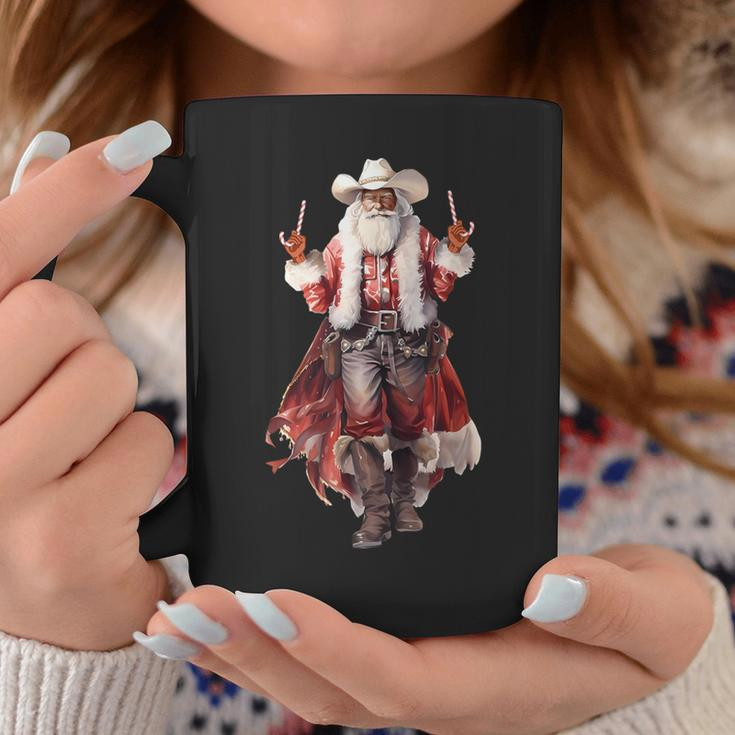 Christmas Western Cowboy Santa Claus And Candy Cane Coffee Mug Unique Gifts