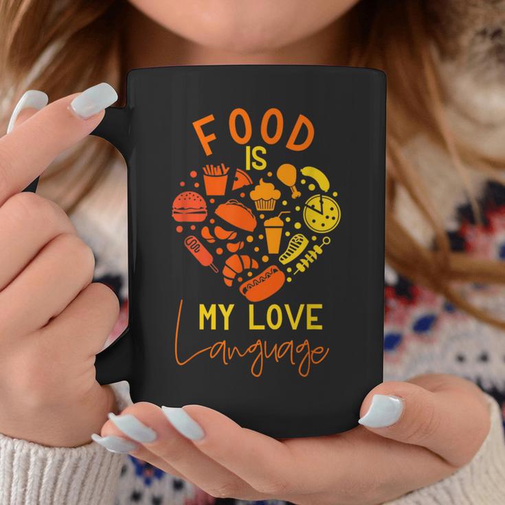 Cook Chef Foodie Retro Food Is My Love Language Coffee Mug Unique Gifts