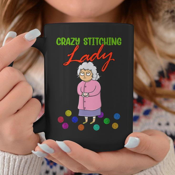 Crazy Stitching Lady With Quilting Patterns For Sewers Coffee Mug Unique Gifts