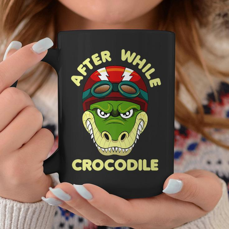 After A While Crocodile Motorcycle Biker Coffee Mug Unique Gifts