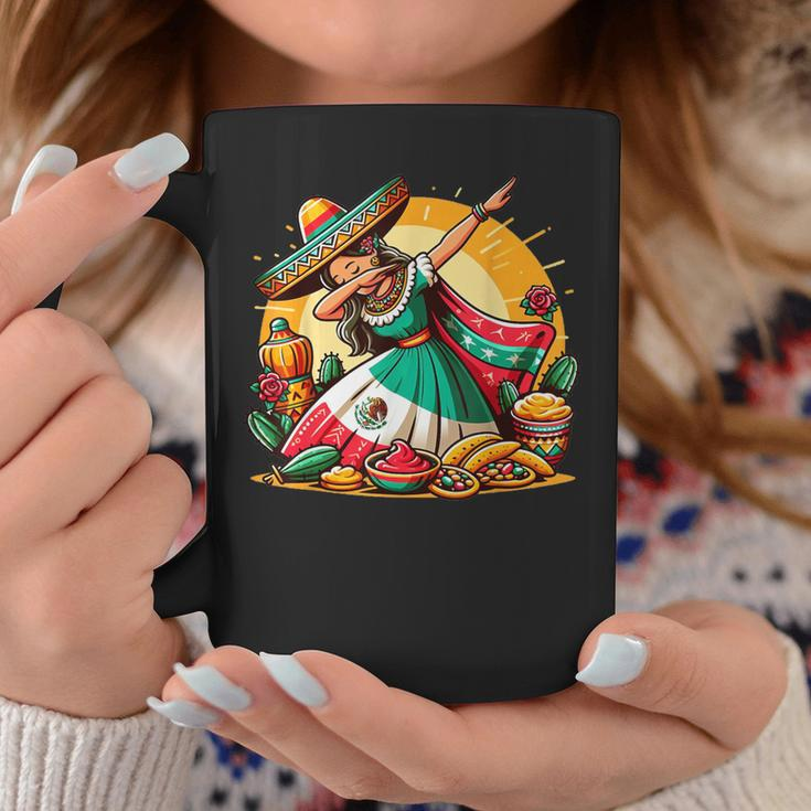 Dabbing Mexican Poncho Sombrero Cinco De Mayo Girl Boy Coffee Mug Unique Gifts