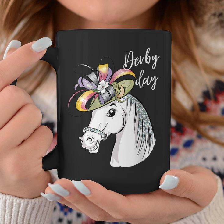 Derby Day 2024 Fascinator Hat Horse Racing Lover Coffee Mug Unique Gifts