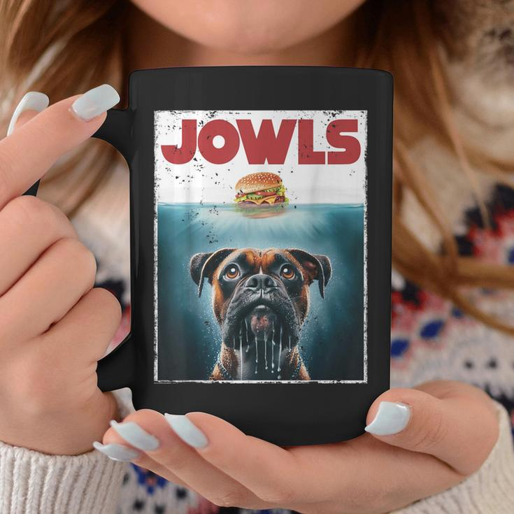 Drooling Boxer Jowls Fawn Dog Mom Dog Dad Burger Coffee Mug Funny Gifts