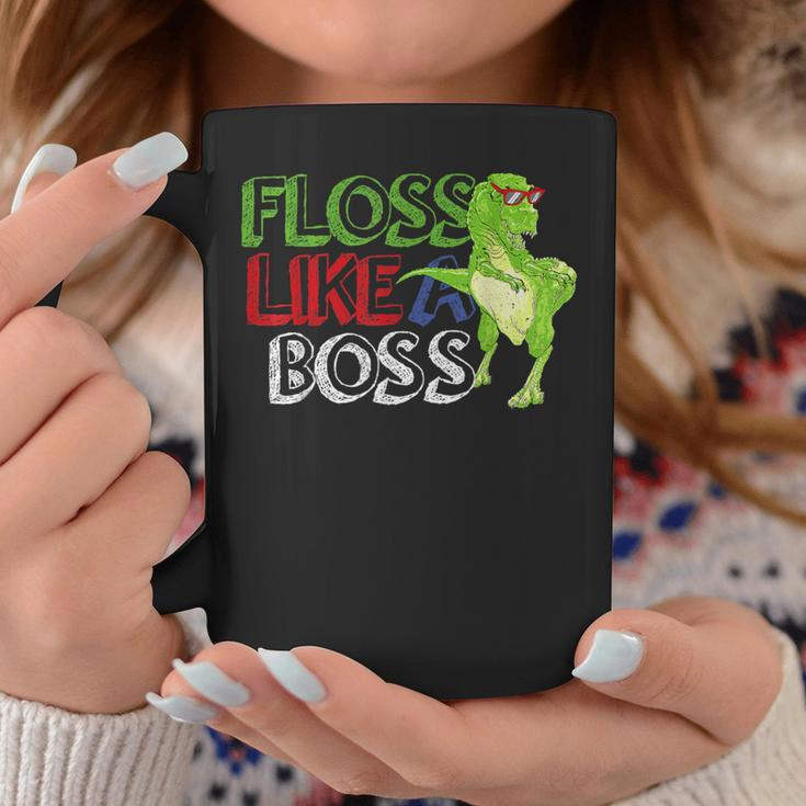 Floss Like A Boss Dino Flossing Dinosaur Floss Dance Coffee Mug Unique Gifts
