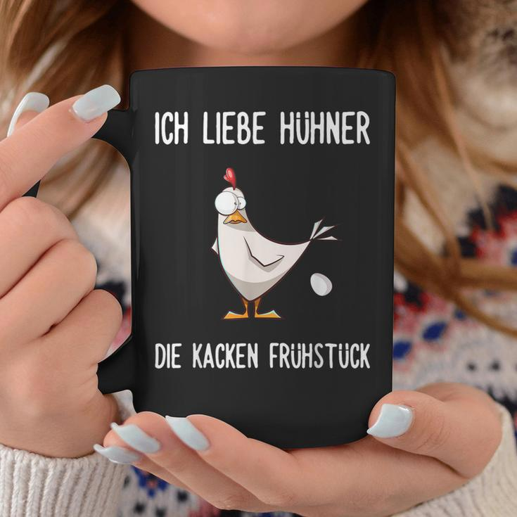 With German Text Ich Liebe Hühner Die Kacken Frühstück Tassen Lustige Geschenke