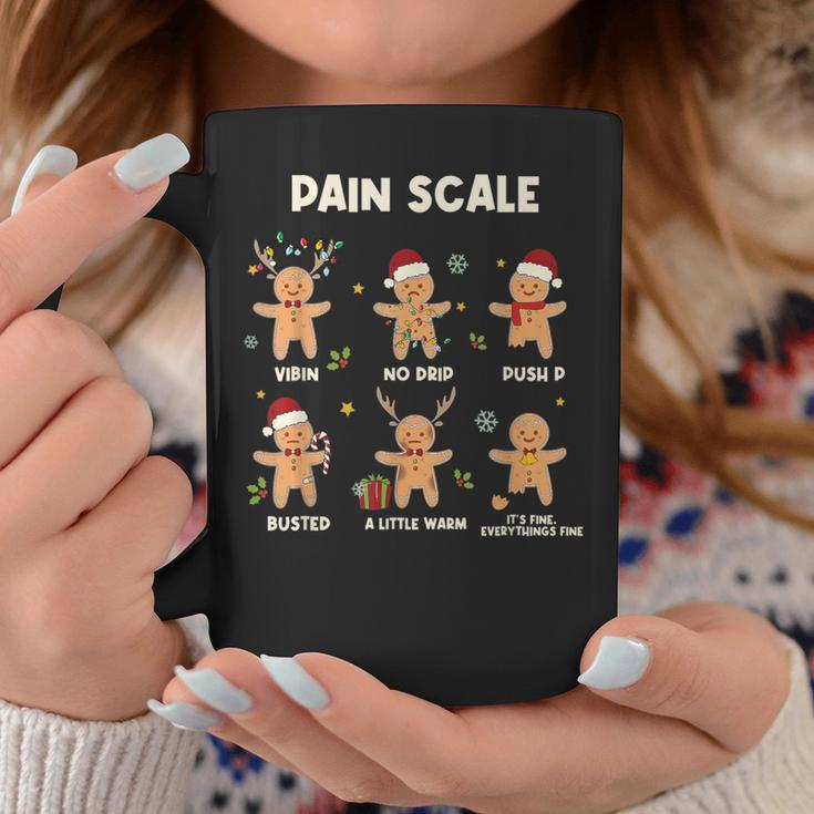 Gingerbread Nurse Pain Scale Christmas Aide Nurse Coffee Mug Unique Gifts
