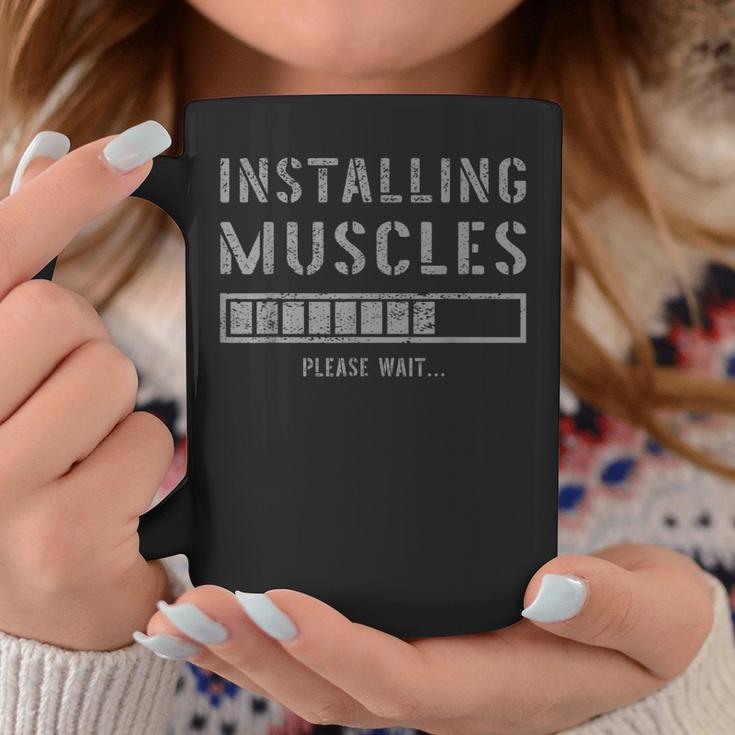 Gym Workout Installing Muscles Please Wait Coffee Mug Unique Gifts