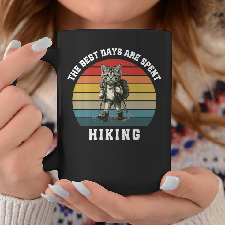 Hiker Cat Quote Vintage Hiking Lovers' Idea Coffee Mug Unique Gifts