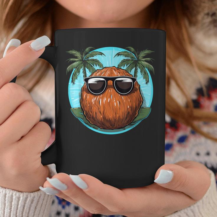 Holiday Coconut With Sunglasses For Coco Fruits Fans Coffee Mug Unique Gifts