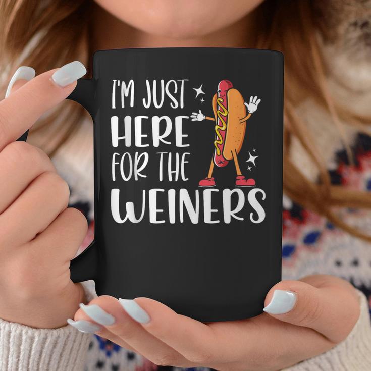 Hot Dog I'm Just Here For The Wieners Sausage Lovers Coffee Mug Unique Gifts