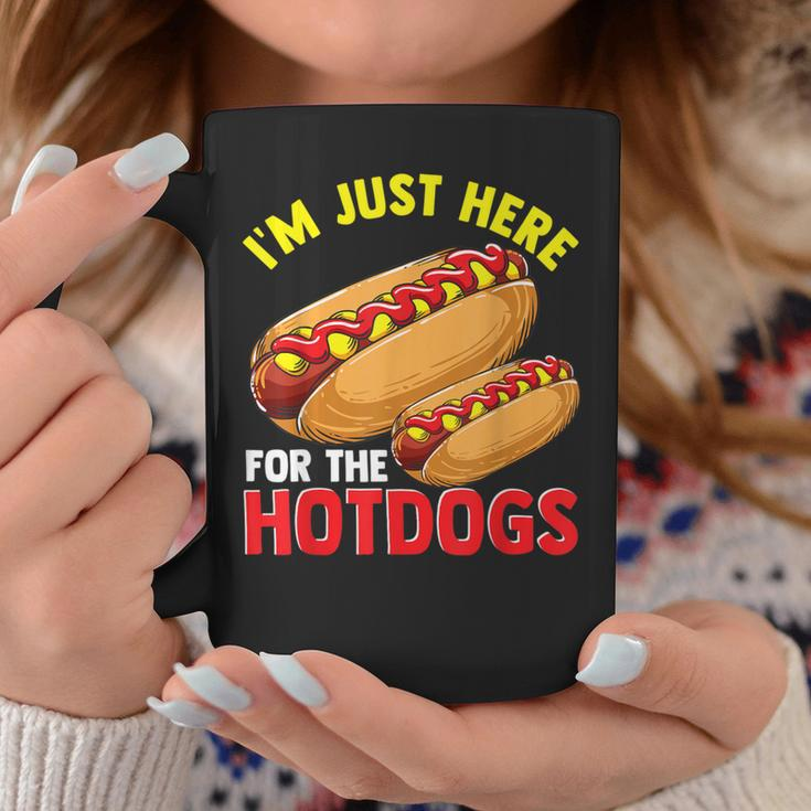 Hotdog Im Just Here For The Hotdogs Hot Dog Joke Coffee Mug Unique Gifts