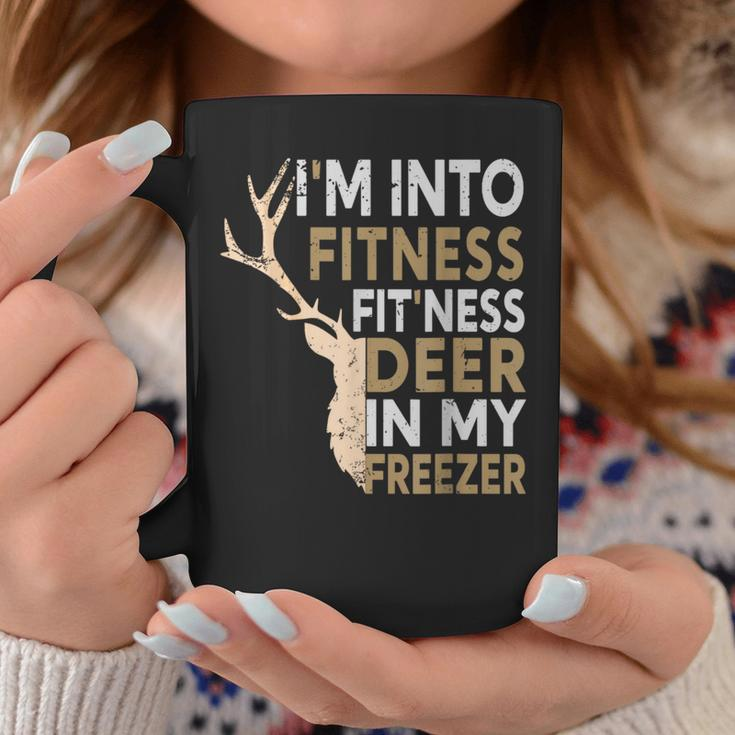 Hunter Dad I'm Into Fitness Deer Freezer Hunting Coffee Mug Funny Gifts