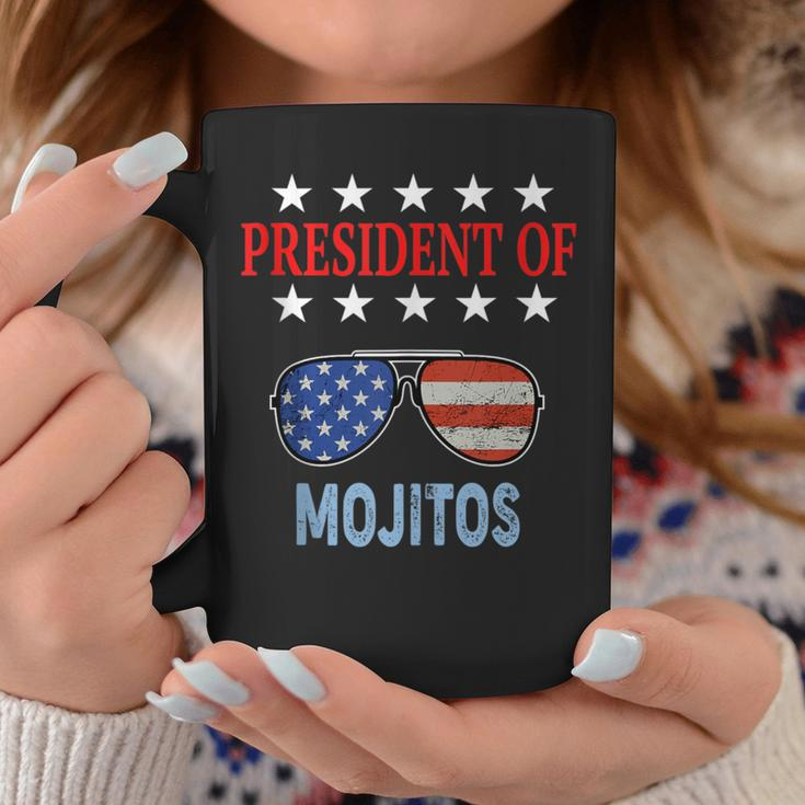 Mojitos Usa Flag Sunglasses President Of Mojitos Coffee Mug Unique Gifts