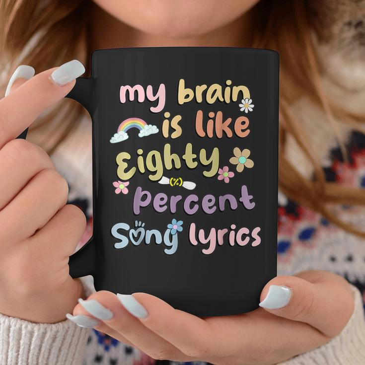Music Lover Quote My Brain Is 80 Percent Song Lyrics Coffee Mug Unique Gifts