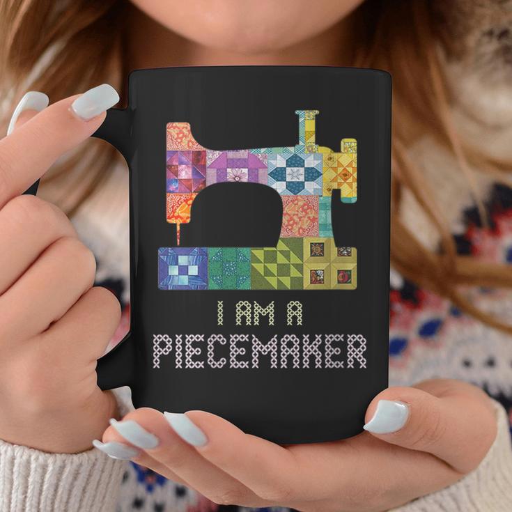 I Am A Piecemaker Girl Quilting Sewing Sayings Crochet Coffee Mug Unique Gifts