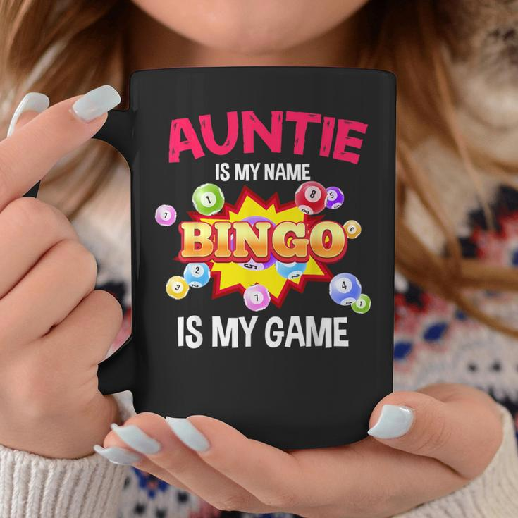 Player Auntie Is My Name Bingo Is My Game Cute Family Coffee Mug Funny Gifts
