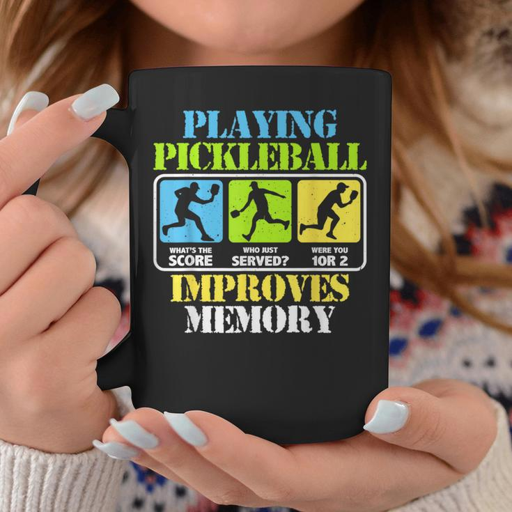 Playing Pickleball Improves Memory Pickleball Lover Coffee Mug Funny Gifts