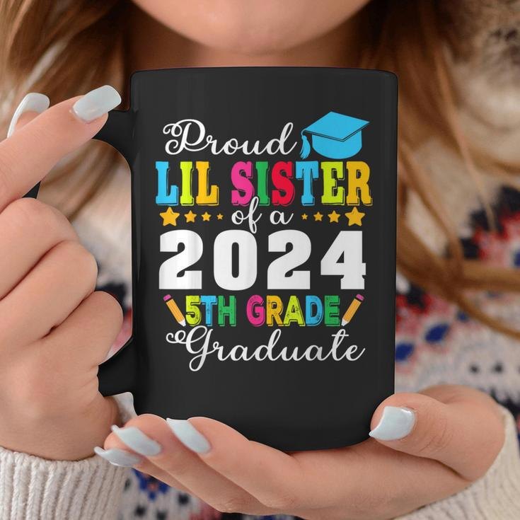 Proud Lil Sister Of A Class Of 2024 5Th Grade Graduate Coffee Mug Unique Gifts