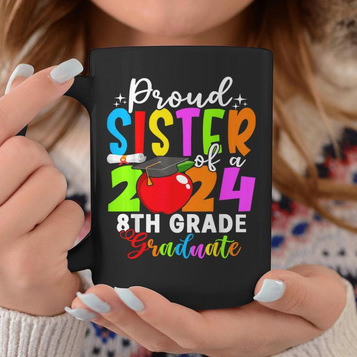 Proud Sister Of A Class Of 2024 8Th Grade Graduate Coffee Mug Funny Gifts