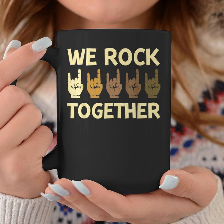 We Rock Together Hands Rock Lovers Coffee Mug Funny Gifts
