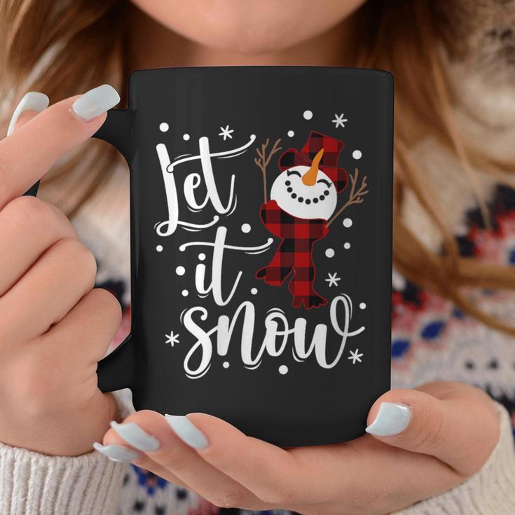 Snowman Let It Snow Snowflakes Merry Christmas Coffee Mug Unique Gifts