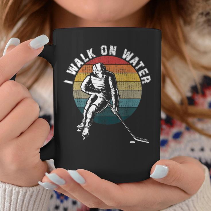 I Walk On Water Ice Hockey Players Winter Sports Pun Coffee Mug Unique Gifts