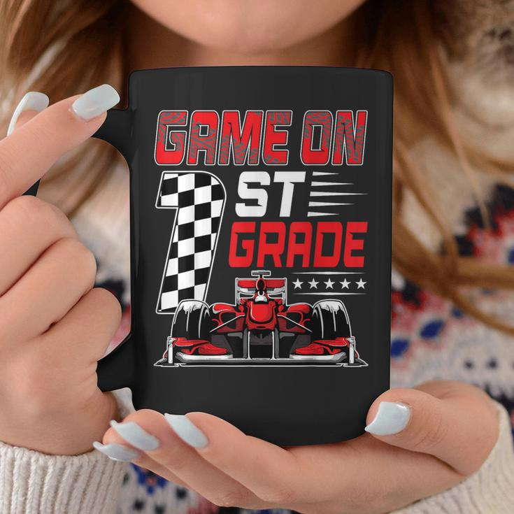 Game On 1St Grade Racing Flag Race Car First Grade Pit Crew Coffee Mug Unique Gifts
