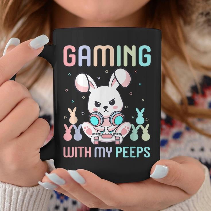 Gaming With My Peeps Easter Gaming Bunny Coffee Mug Unique Gifts