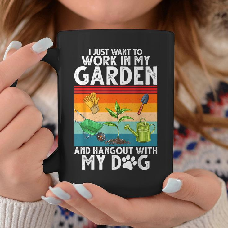 Gardening Garden Lover Gardener Dog Lover Plants Women Coffee Mug Funny Gifts