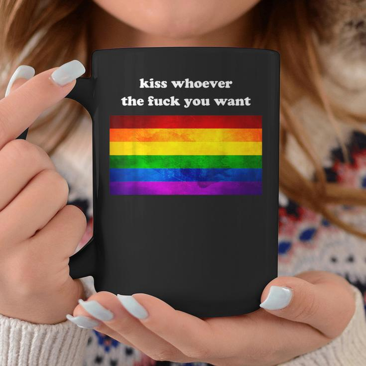 Gay Pride Lgbt Kiss Whoever You Want Coffee Mug Unique Gifts