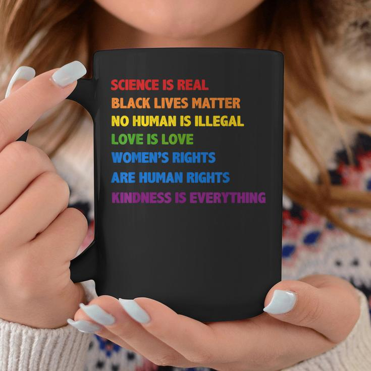 Gay Pride Science Is Real Black Lives Matter Love Is Love Coffee Mug Unique Gifts