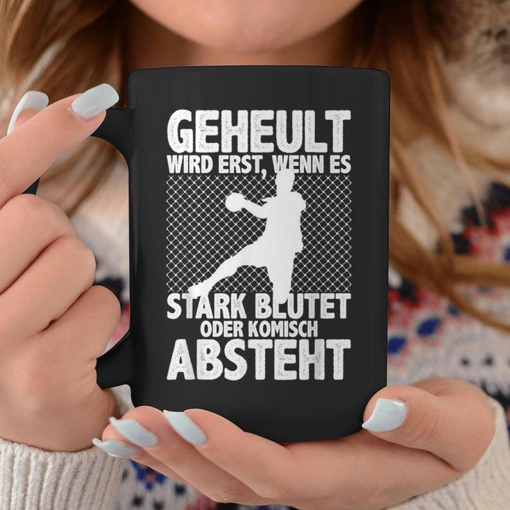 Geheult Wird Erst Wenn Es Stark Blutet Sport Handball Tassen Lustige Geschenke