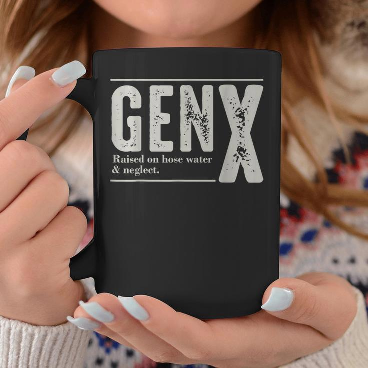 Gen X Raised On Hose Water And Neglect Humor Generation X Coffee Mug Funny Gifts