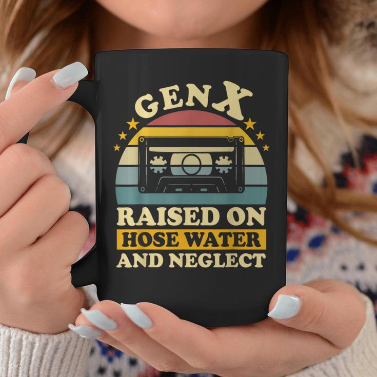 Gen X Raised On Hose Water And Neglect Humor Generation X Coffee Mug Unique Gifts