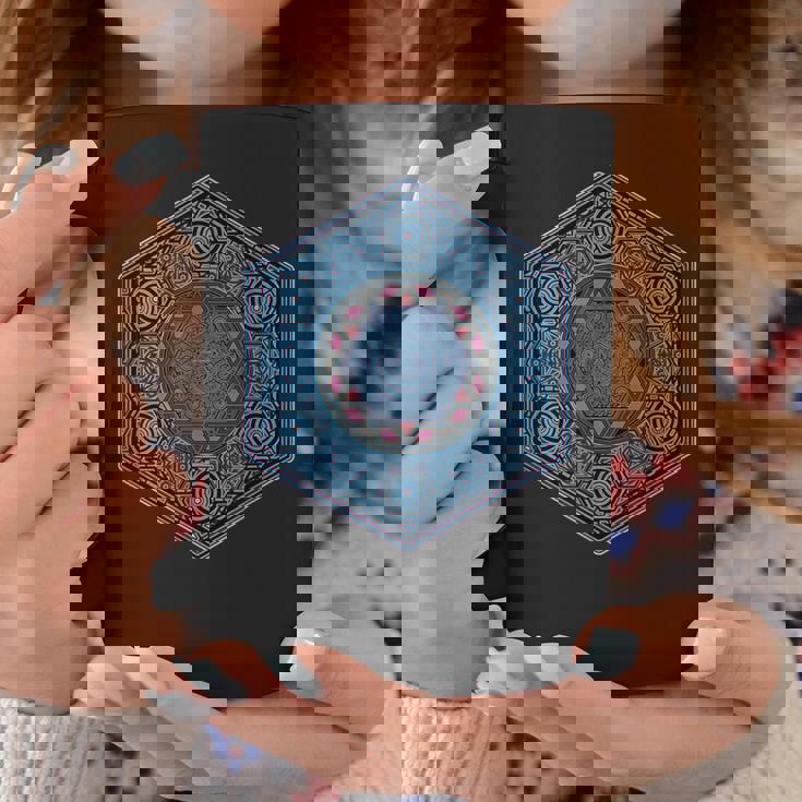Geometría Sagrada Tatuaje Yoga Meditación Goa Trance Taza de café Regalos divertidos