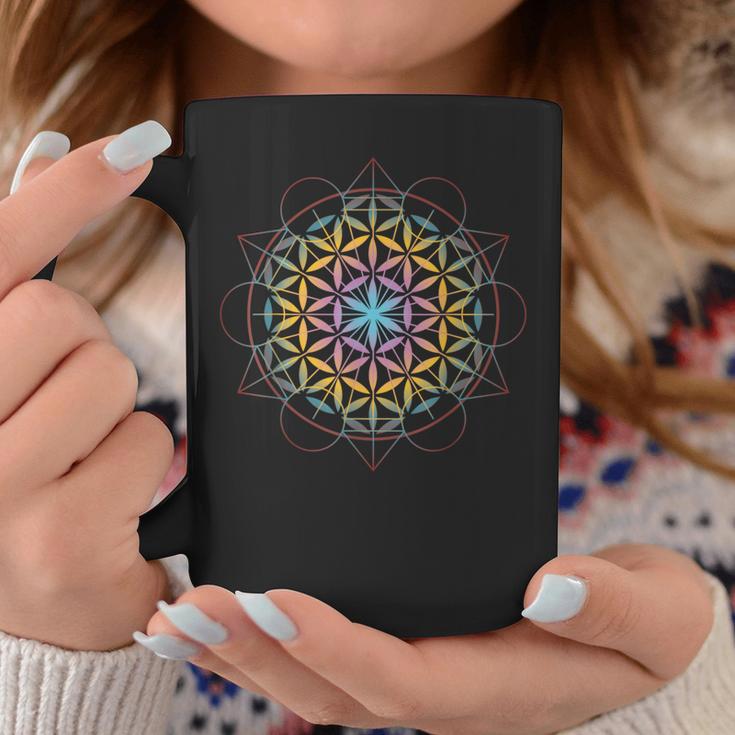 Geometrical Flower Of Life Spiritual Mandela Idea Coffee Mug Unique Gifts