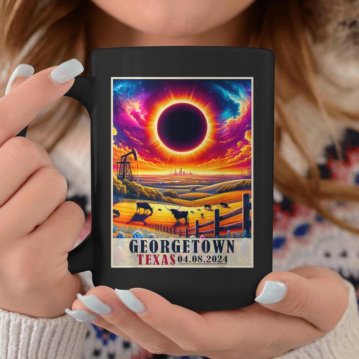 Georgetown Texas Total Solar Eclipse 2024 Totatily Vintage Coffee Mug Unique Gifts