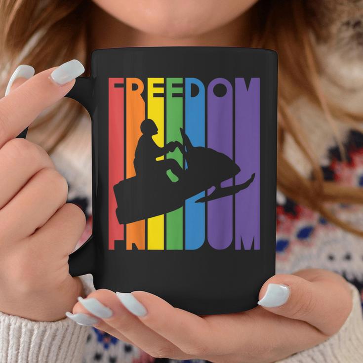 Snocross Snowmobiling Freedom Snowmobile Snow Rider Coffee Mug Unique Gifts