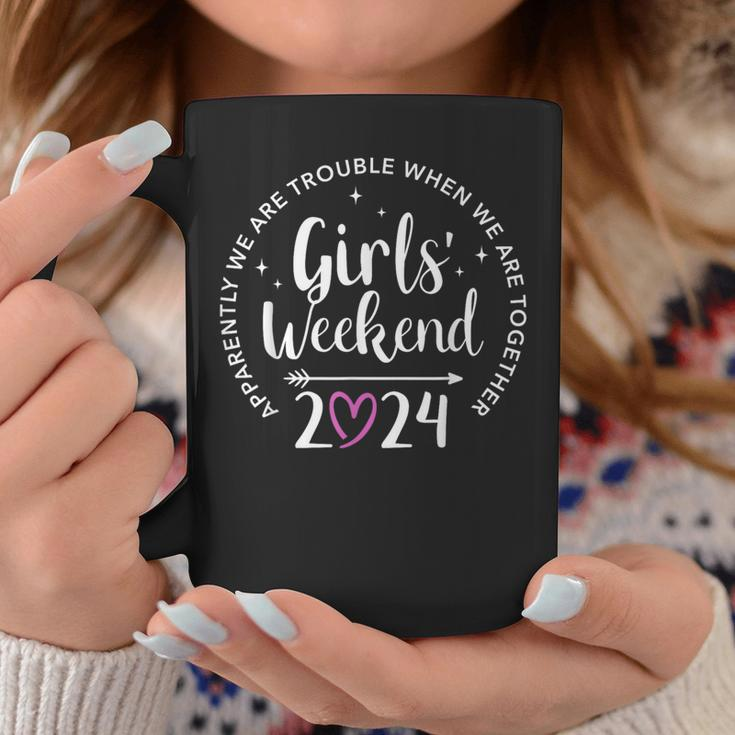 Girls Weekend 2024 Apparently Are Trouble When Together Coffee Mug Personalized Gifts
