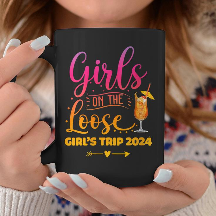 Girls On The Loose Tie Dye Girls Weekend Trip 2024 Coffee Mug Funny Gifts